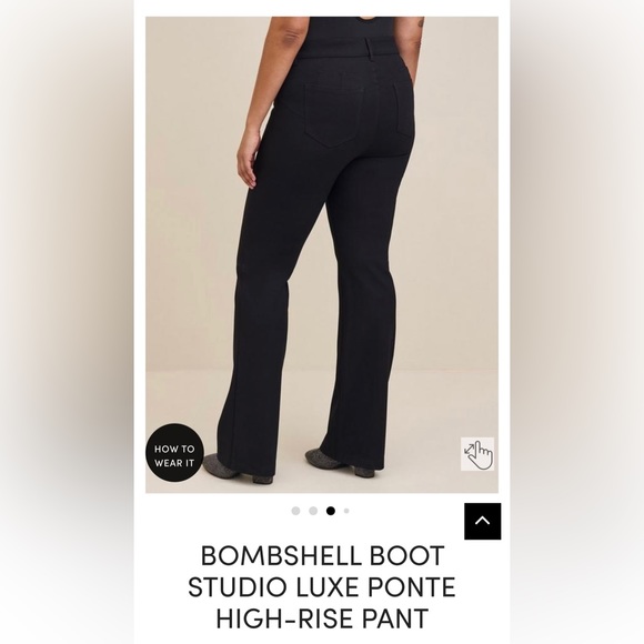 Torrid Bombshell Black pointe bootcut work pants - Picture 2 of 6
